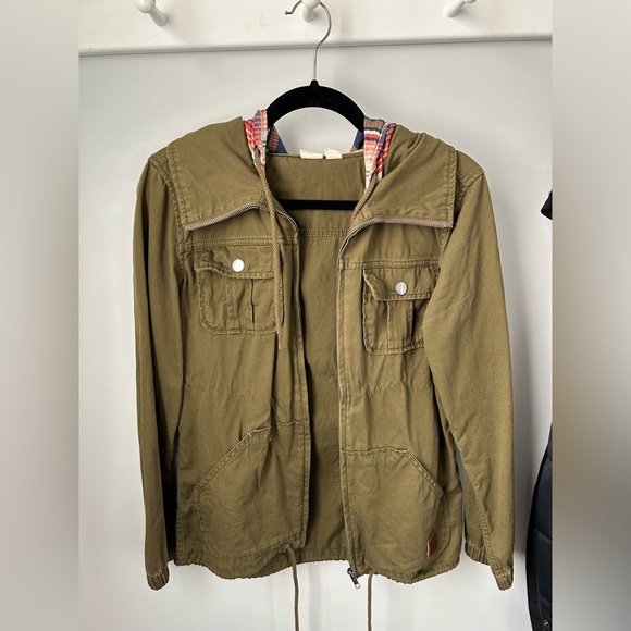 ROXY Women's Utility Jacket Olive Size M - Picture 2 of 6